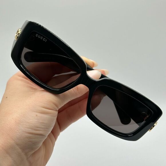 GUCCI Sunglasses GG1403S 001 Black/Grey Women NEW